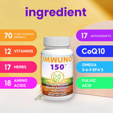 Imwuno 150 Immune Support Supplement Multivitamin 150 Capsules